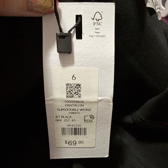 Dynamite Slim Double Weave Pants Women’s Size 6 Jet Black Stretch Dress Work NWT - Picture 7 of 9